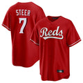 Boles C.Reds #7 Spencer Steer Player Red Home Game Stitched Jerseys