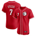 Boles C.Reds #7 Spencer Steer Player Red Limited Elite Home Game Stitched Jerseys