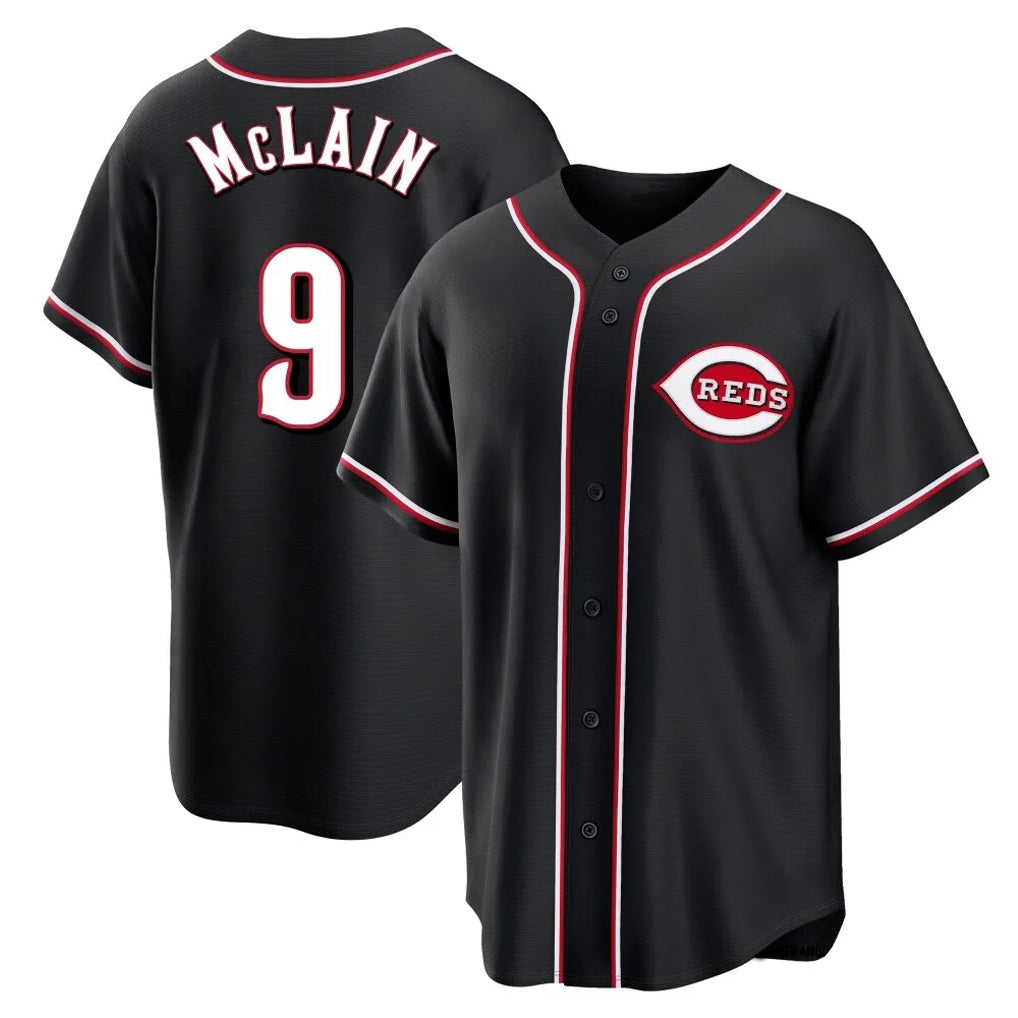 Boles C.Reds #9 Matt McLain Player Black Fashion Out Home Game Stitched Jerseys