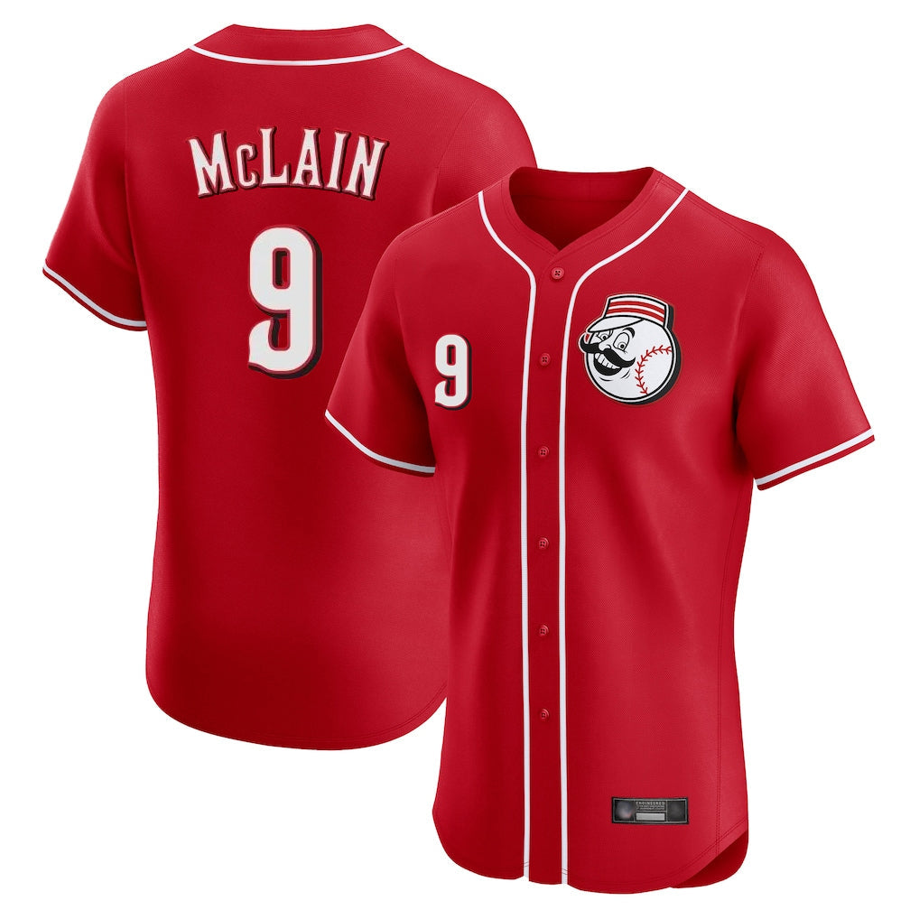 Boles C.Reds #9 Matt McLain Player Red Limited Elite Home Game Stitched Jerseys