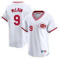 Boles C.Reds #9 Matt McLain Player White Cooperstown Collection Limited T-shirt Home Stitched Jerseys