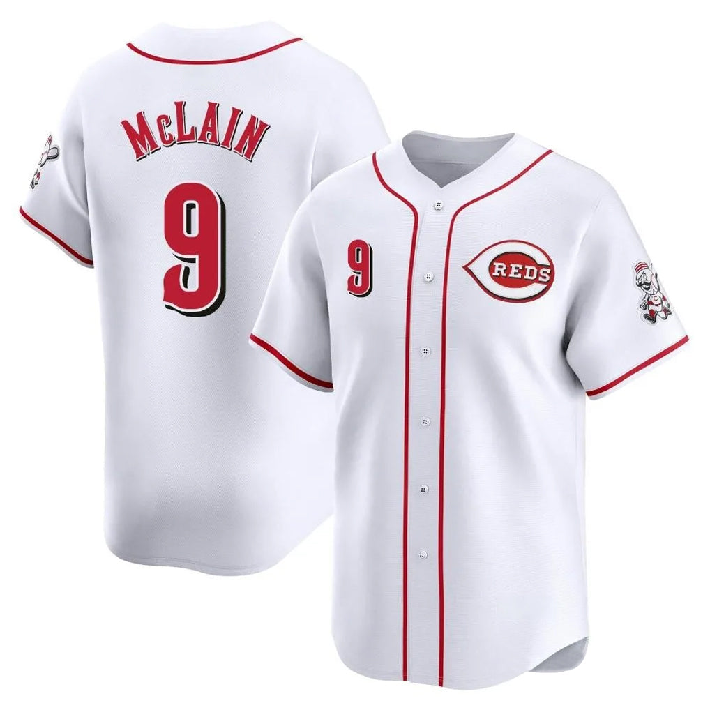 Boles C.Reds #9 Matt McLain Player White Home Limited Stitched Jerseys