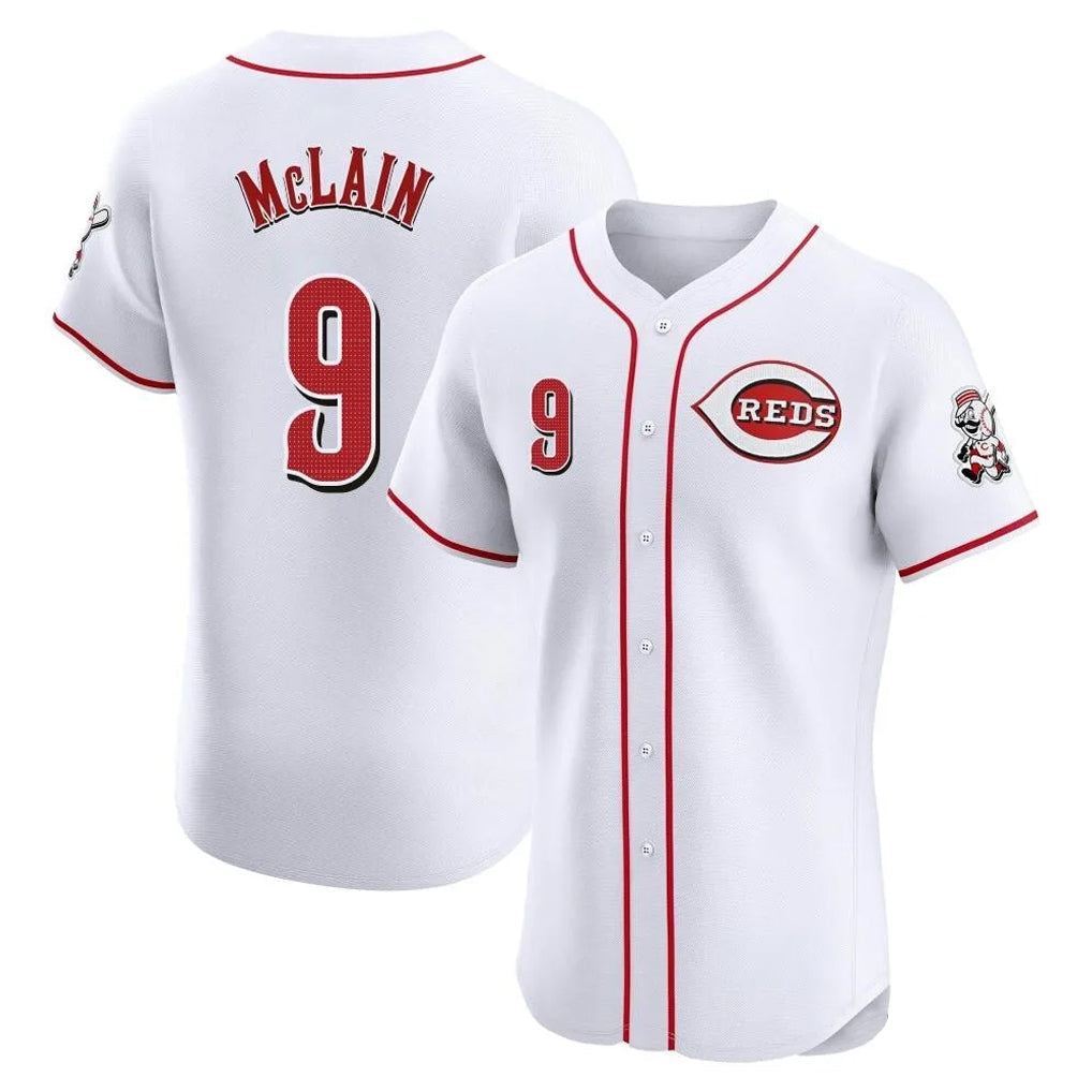 Boles C.Reds #9 Matt McLain Player White Limited Elite Home Stitched Jerseys