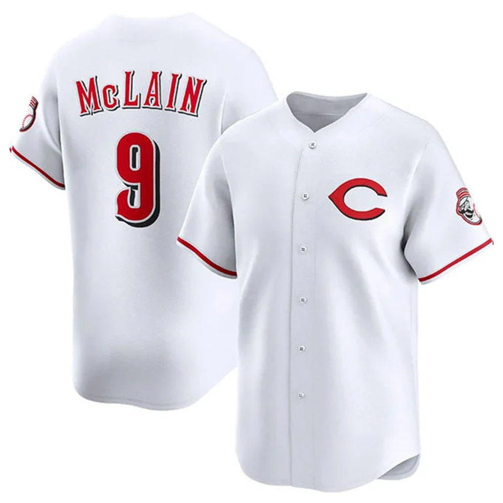 Boles C.Reds #9 Matt McLain Player White Limited Home Stitched Jerseys