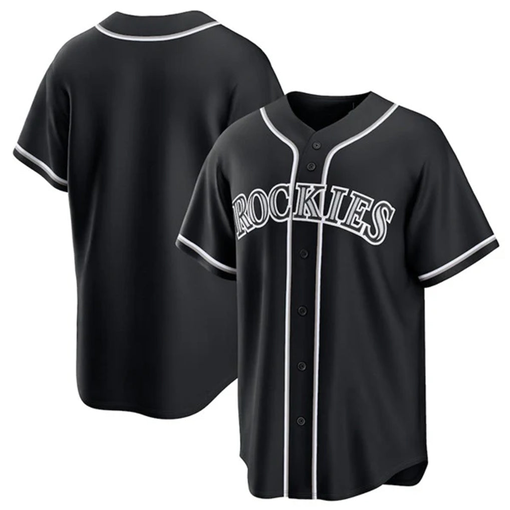 Boles C.Rockies Black Fashion Out Home Game Blank Player Stitched Jerseys