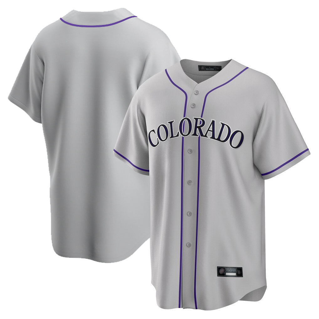 Boles C.Rockies Gray Game Home Blank Player Stitched Jerseys
