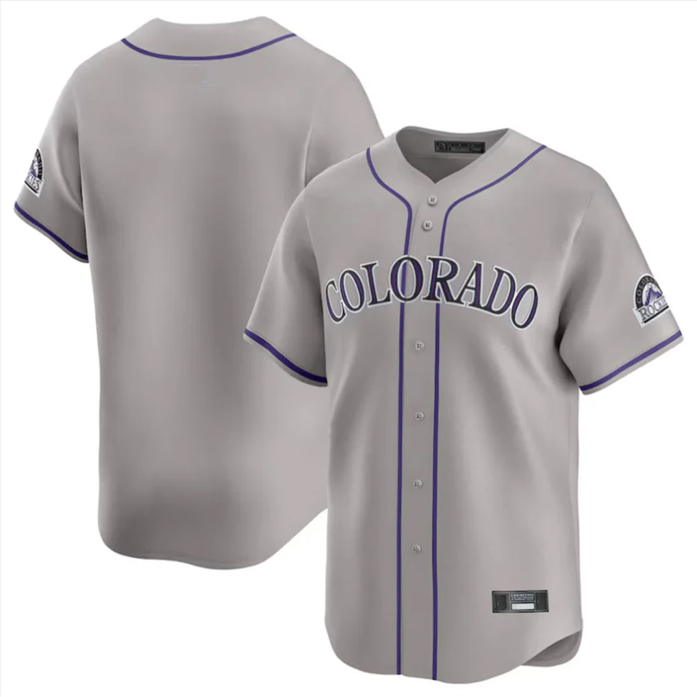 Boles C.Rockies Gray Limited Home Blank Player Stitched Jerseys