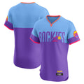 Boles C.Rockies Purple-Light Blue City Connect Limited Elite Home T-shirt Blank Player Stitched Jerseys
