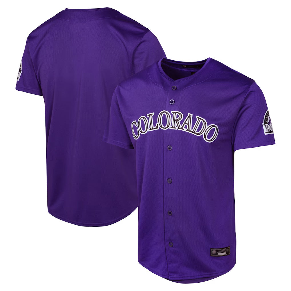 Boles C.Rockies Purple Limited Home Game Blank Player Stitched Jerseys