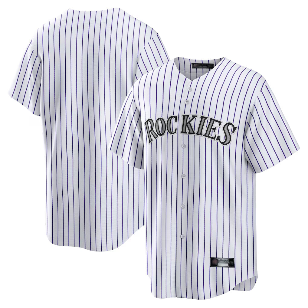 Boles C.Rockies White Game Home Blank Player Stitched Jerseys