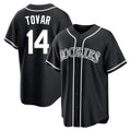 Boles C.Rockies #14 Ezequiel Tovar Player Black Fashion Out Home Game Stitched Jerseys