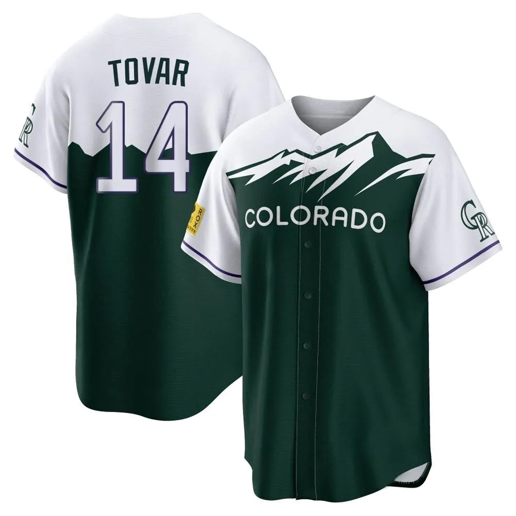 Boles C.Rockies #14 Ezequiel Tovar Player Green City Connect Home Game Stitched Jerseys
