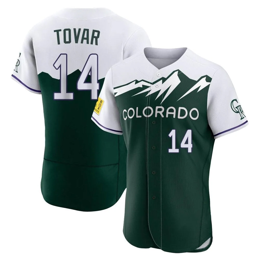 Boles C.Rockies #14 Ezequiel Tovar Player Green City Connect Limited Elite Home Stitched Jerseys