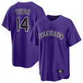 Boles C.Rockies #14 Ezequiel Tovar Player Purple Game Home Stitched Jerseys