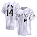 Boles C.Rockies #14 Ezequiel Tovar Player White Limited Home Stitched Jerseys