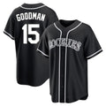 Boles C.Rockies #15 Hunter Goodman Player Black Fashion Out Home Game Stitched Jerseys