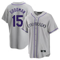 Boles C.Rockies #15 Hunter Goodman Player Gray Game Home Stitched Jerseys