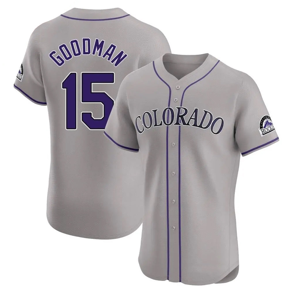Boles C.Rockies #15 Hunter Goodman Player Gray Limited Elite Home Stitched Jerseys
