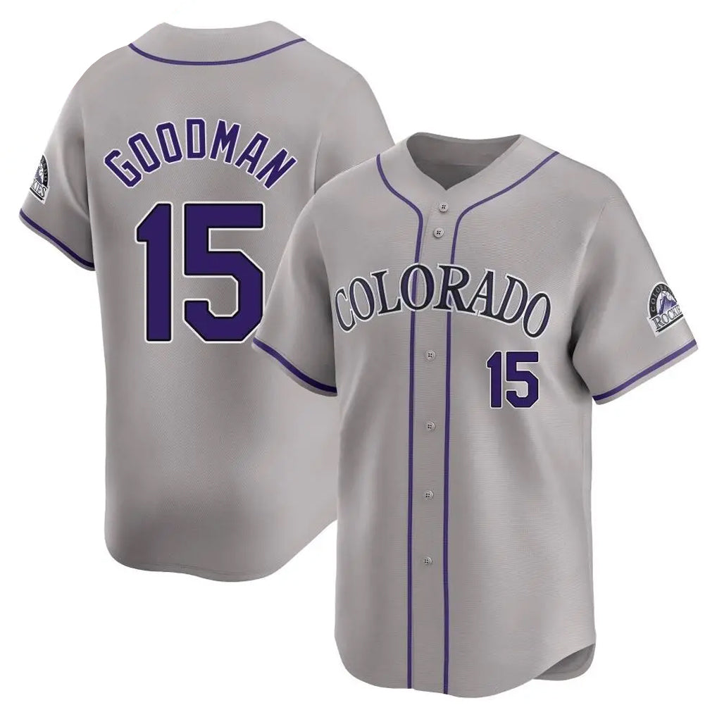 Boles C.Rockies #15 Hunter Goodman Player Gray Limited Home Stitched Jerseys