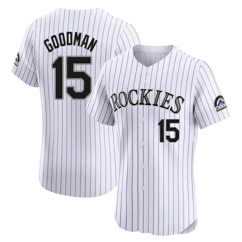 Boles C.Rockies #15 Hunter Goodman Player White Limited Elite Home Stitched Jerseys
