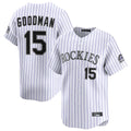 Boles C.Rockies #15 Hunter Goodman Player White Limited Home Stitched Jerseys