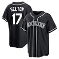 Boles C.Rockies #17 Todd Helton Player Black Fashion Out Home Game Stitched Jerseys
