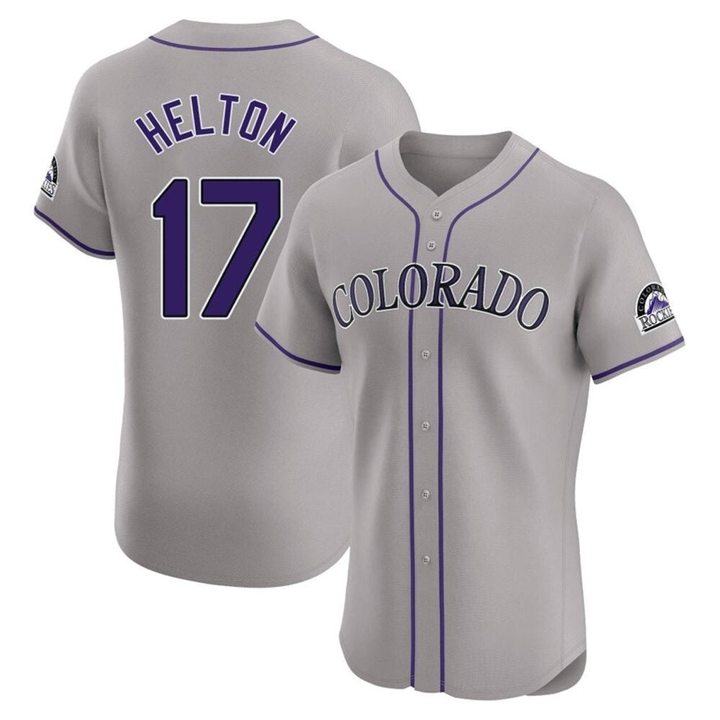 Boles C.Rockies #17 Todd Helton Player Gray Limited Elite Home Stitched Jerseys