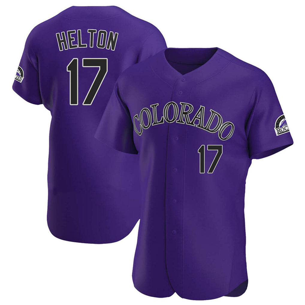 Boles C.Rockies #17 Todd Helton Player Purple Limited Elite Home Stitched Jerseys