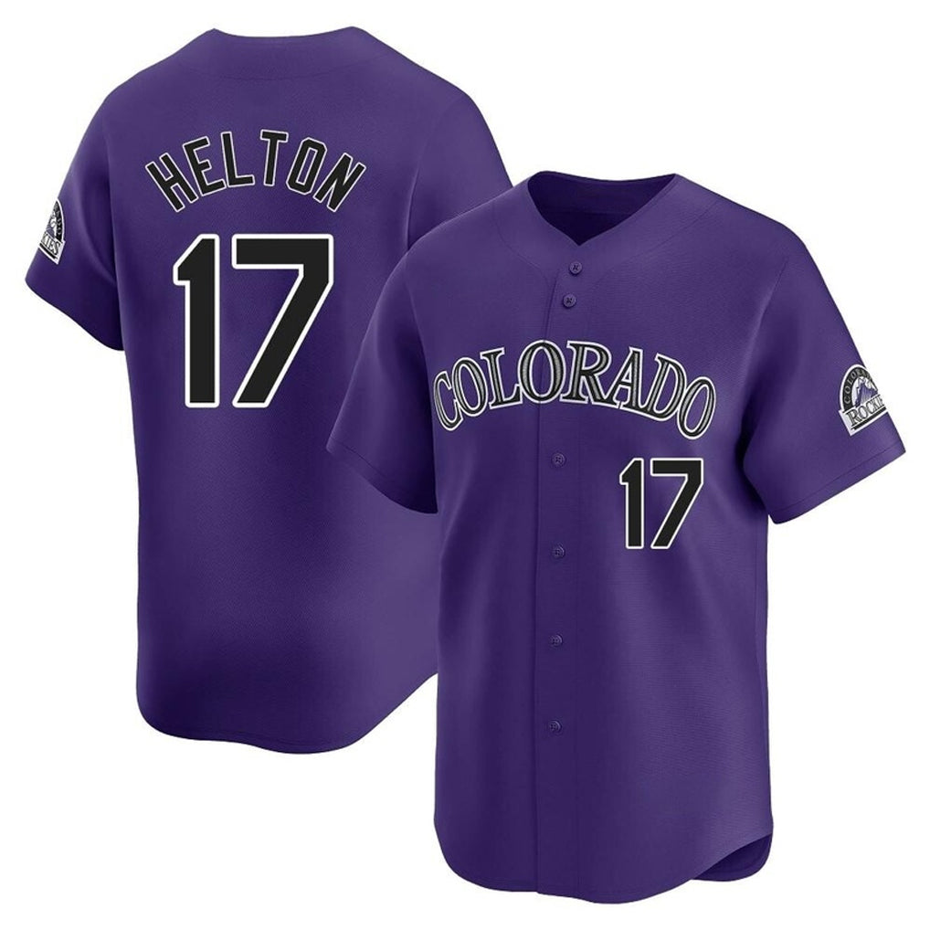 Boles C.Rockies #17 Todd Helton Player Purple Limited Home Stitched Jerseys