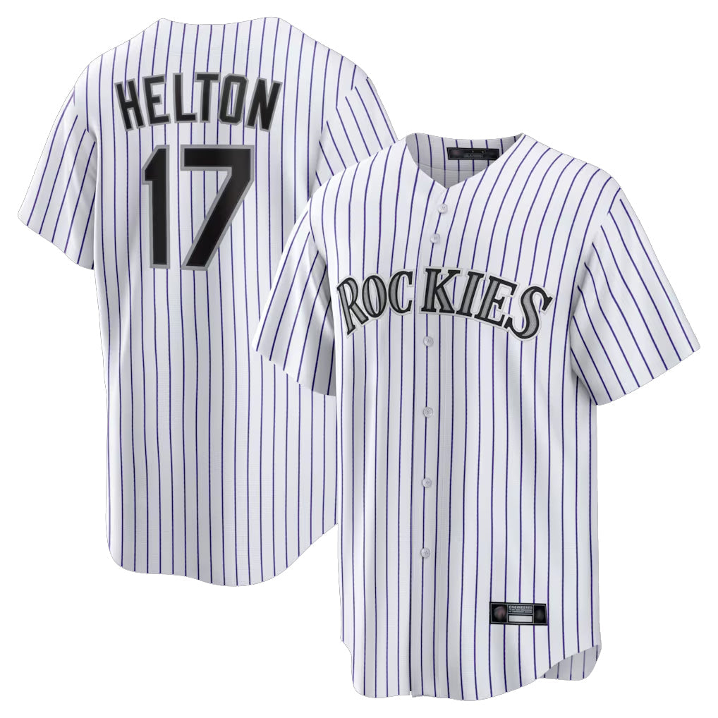 Boles C.Rockies #17 Todd Helton Player White Game Home Stitched Jerseys