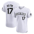 Boles C.Rockies #17 Todd Helton Player White Limited Elite Home Stitched Jerseys