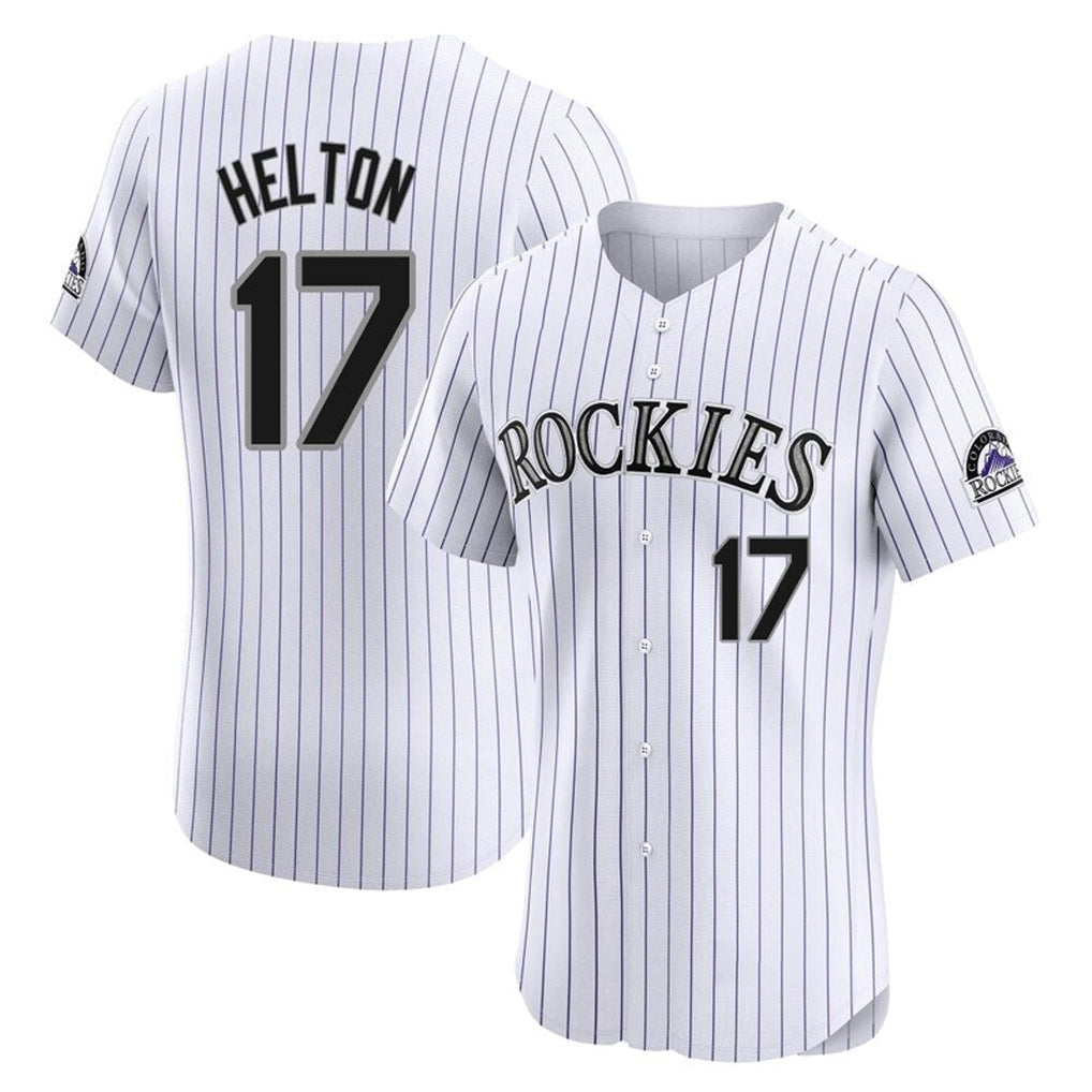 Boles C.Rockies #17 Todd Helton Player White Limited Elite Home Stitched Jerseys