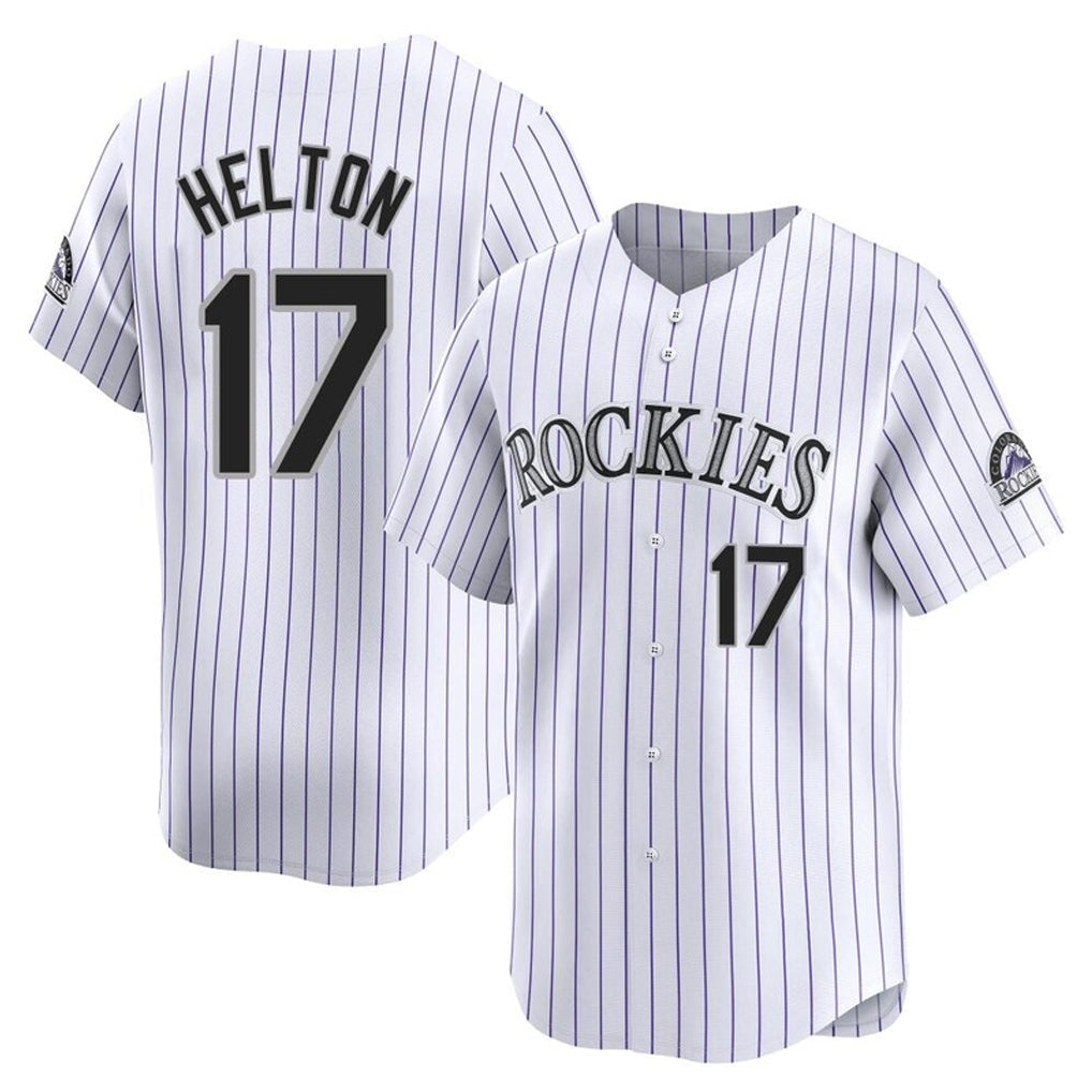 Boles C.Rockies #17 Todd Helton Player White Limited Home Stitched Jerseys