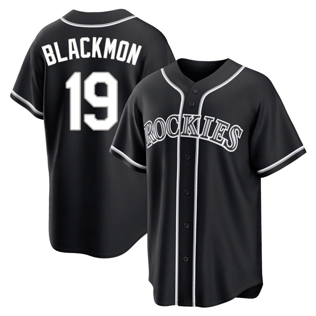 Boles C.Rockies #19 Charlie Blackmon Player Black Fashion Out Home Game Stitched Jerseys