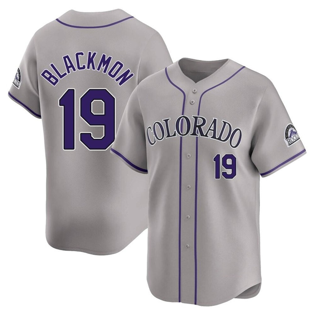 Boles C.Rockies #19 Charlie Blackmon Player Gray Limited Home Stitched Jerseys