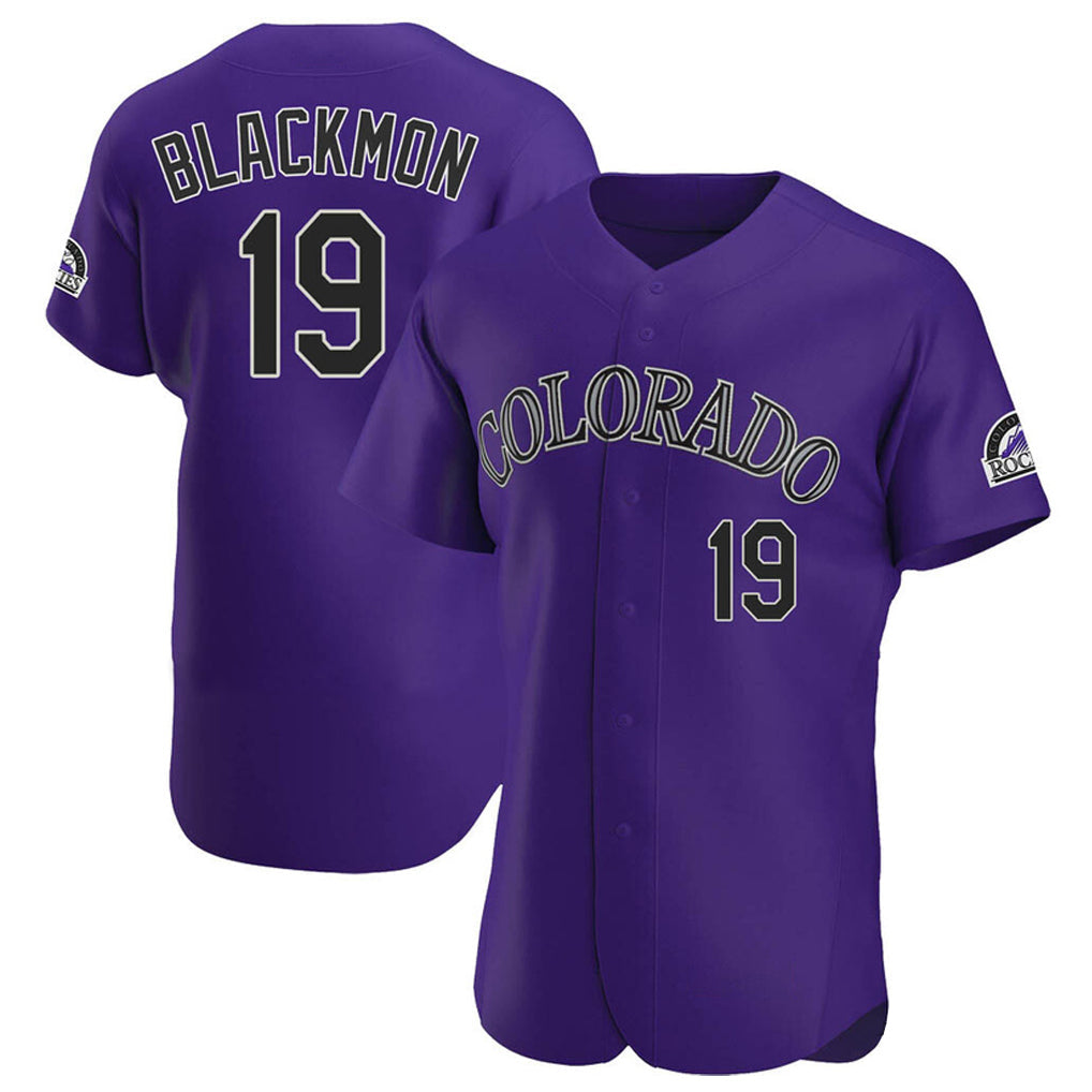 Boles C.Rockies #19 Charlie Blackmon Player Purple Limited Elite Home Stitched Jerseys