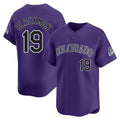 Boles C.Rockies #19 Charlie Blackmon Player Purple Limited Home Stitched Jerseys