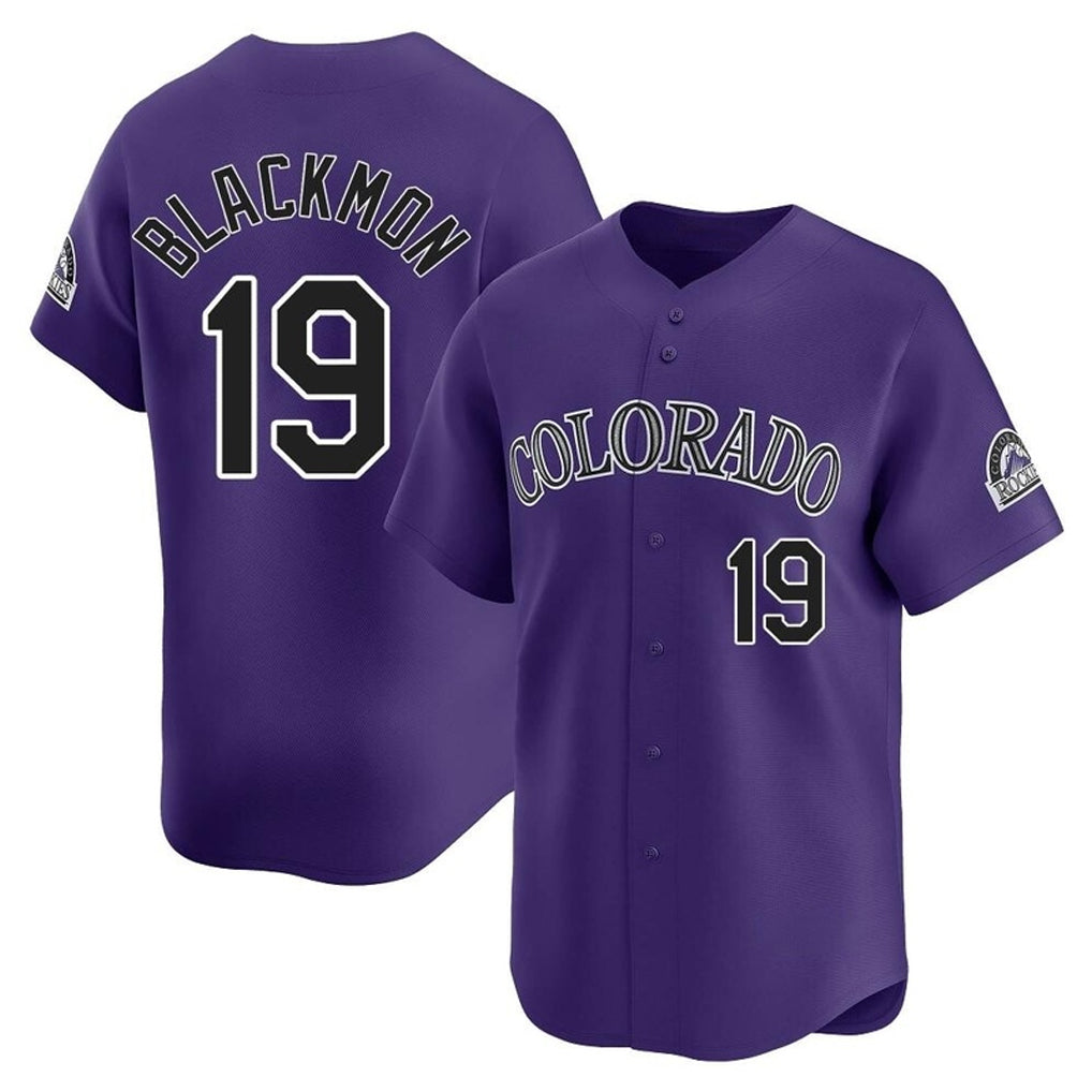 Boles C.Rockies #19 Charlie Blackmon Player Purple Limited Home Stitched Jerseys