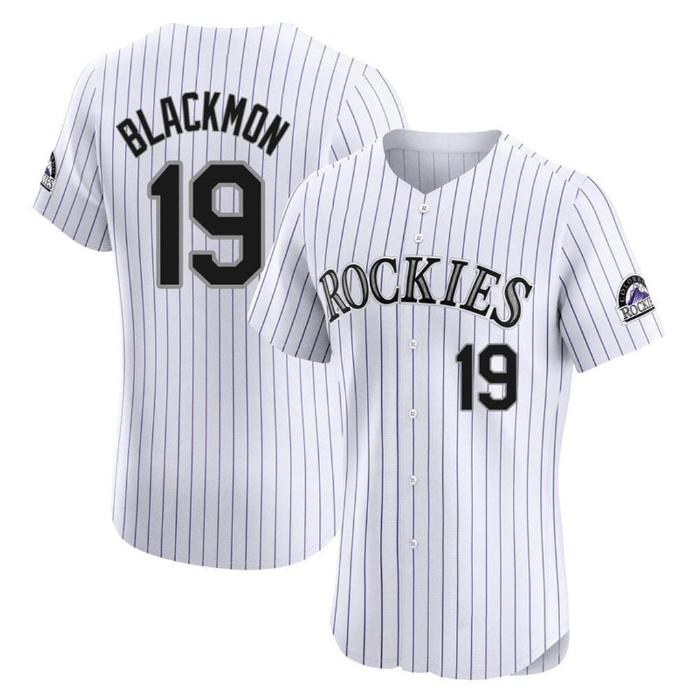 Boles C.Rockies #19 Charlie Blackmon Player White Limited Elite Home Stitched Jerseys