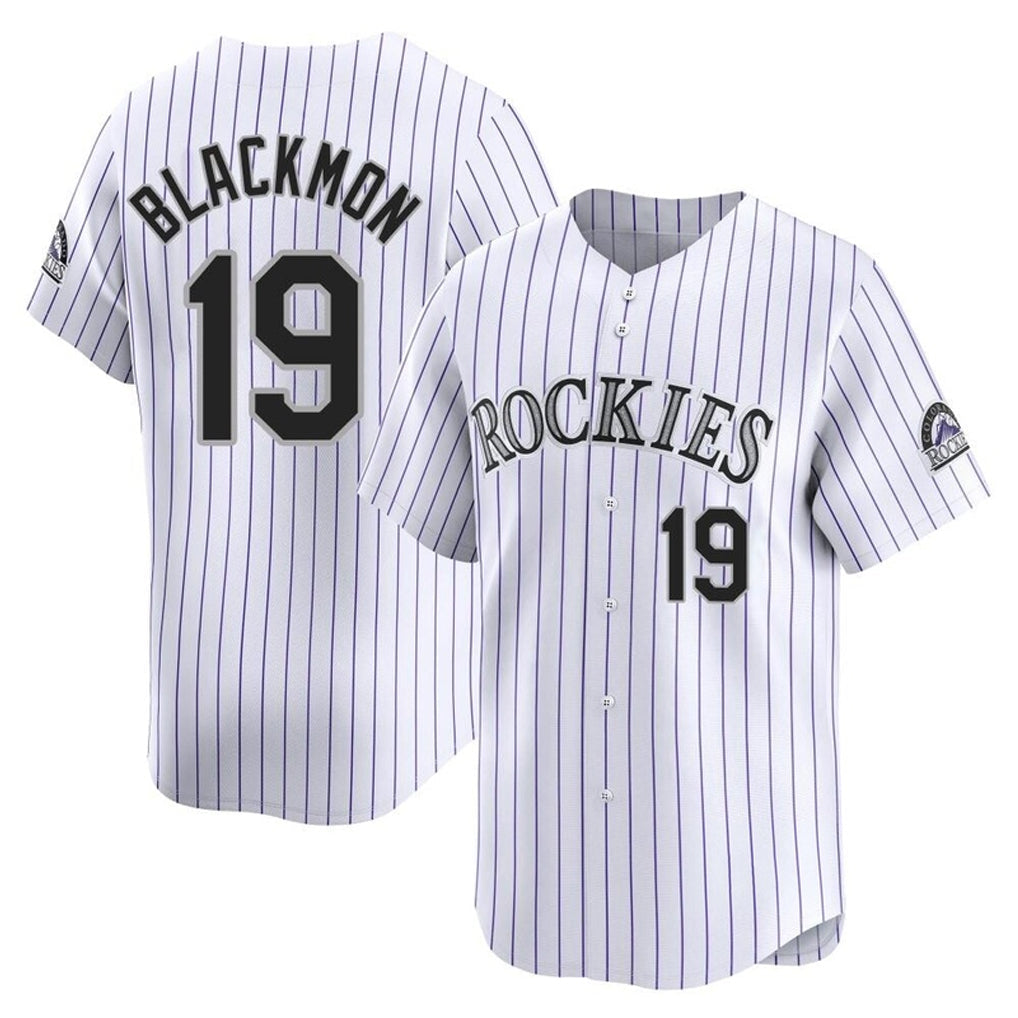 Boles C.Rockies #19 Charlie Blackmon Player White Limited Home Stitched Jerseys