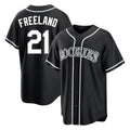 Boles C.Rockies #21 Kyle Freeland Player Black Fashion Out Home Game Stitched Jerseys