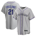 Boles C.Rockies #21 Kyle Freeland Player Gray Game Home Stitched Jerseys