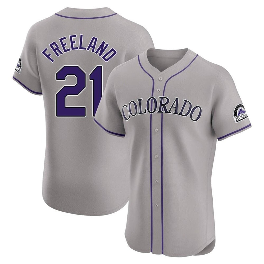 Boles C.Rockies #21 Kyle Freeland Player Gray Limited Elite Home Stitched Jerseys