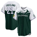 Boles C.Rockies #21 Kyle Freeland Player Green City Connect Home Game Stitched Jerseys
