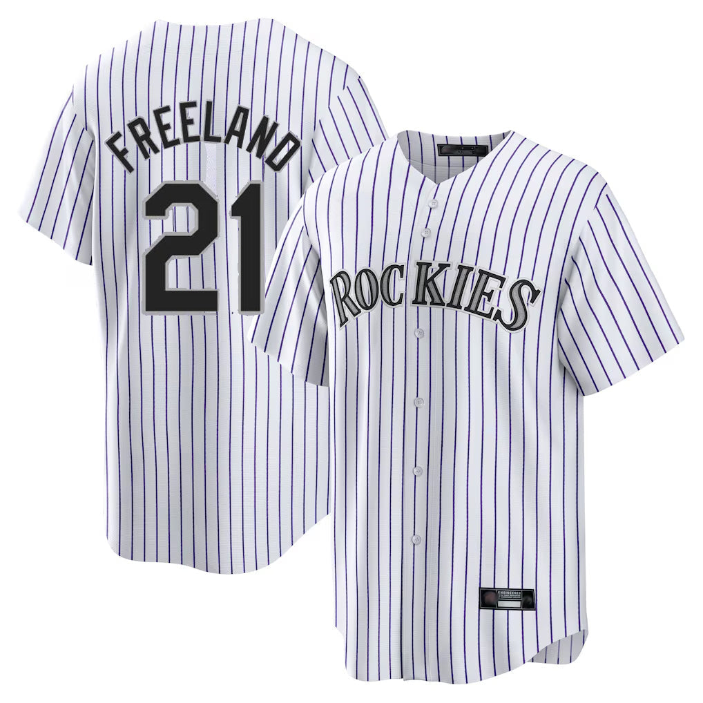 Boles C.Rockies #21 Kyle Freeland Player White Game Home Stitched Jerseys