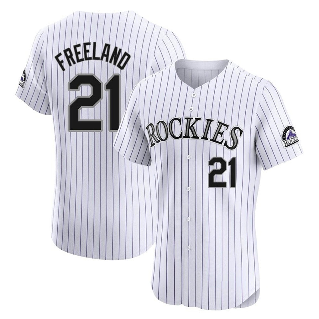 Boles C.Rockies #21 Kyle Freeland Player White Limited Elite Home Stitched Jerseys