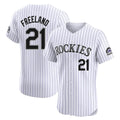 Boles C.Rockies #21 Kyle Freeland Player White Limited Elite Home Stitched Jerseys