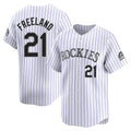 Boles C.Rockies #21 Kyle Freeland Player White Limited Home Stitched Jerseys
