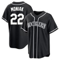 Boles C.Rockies #22 Mickey Moniak Player Black Fashion Out Home Game Stitched Jerseys