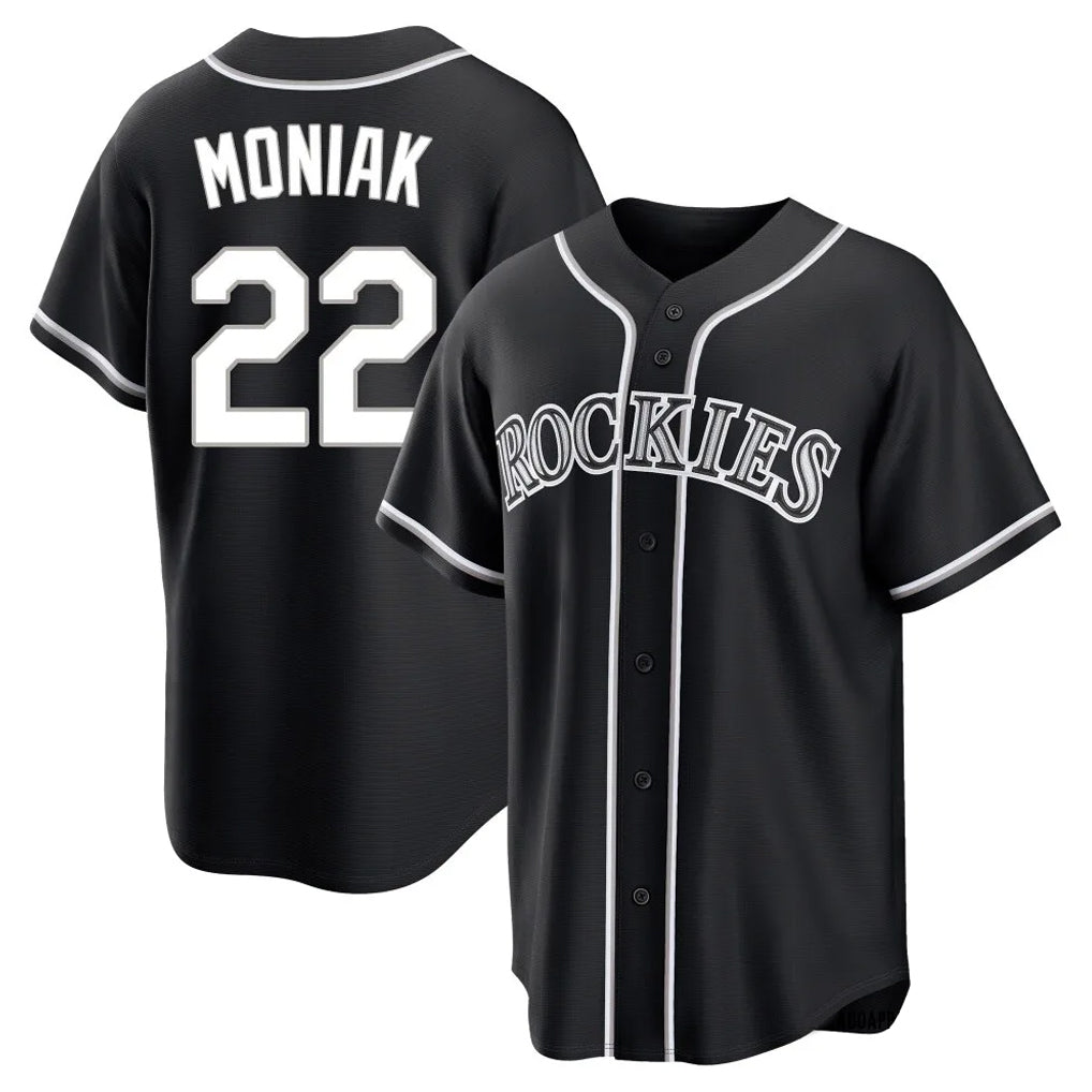 Boles C.Rockies #22 Mickey Moniak Player Black Fashion Out Home Game Stitched Jerseys